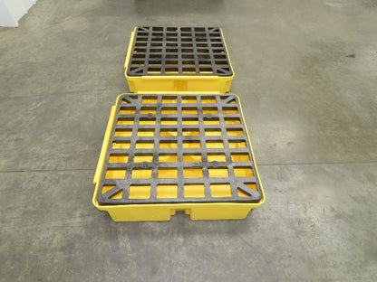 Uline H-2762 Spill Containment Drum Platform 27x27" 2000lbs 15 Gal Lot of 2