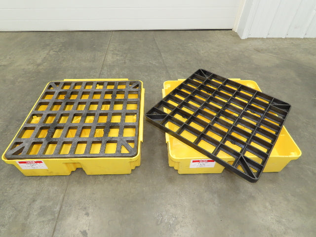 Uline H-2762 Spill Containment Drum Platform 27x27" 2000lbs 15 Gal Lot of 2