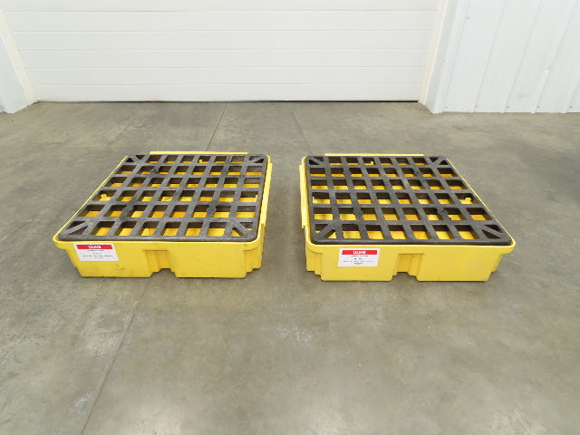 Uline H-2762 Spill Containment Drum Platform 27x27" 2000lbs 15 Gal Lot of 2