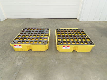 Uline H-2762 Spill Containment Drum Platform 27x27" 2000lbs 15 Gal Lot of 2