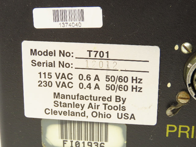 Stanley T701 Torque Control Driver Panel