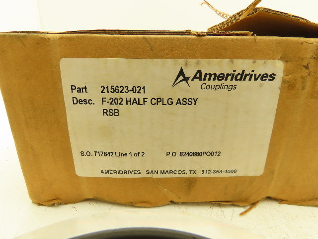 Ameridrives F-202 Gear Coupling 4" Hub & Sleeve Assy 7" Flange RSB Stock Bore