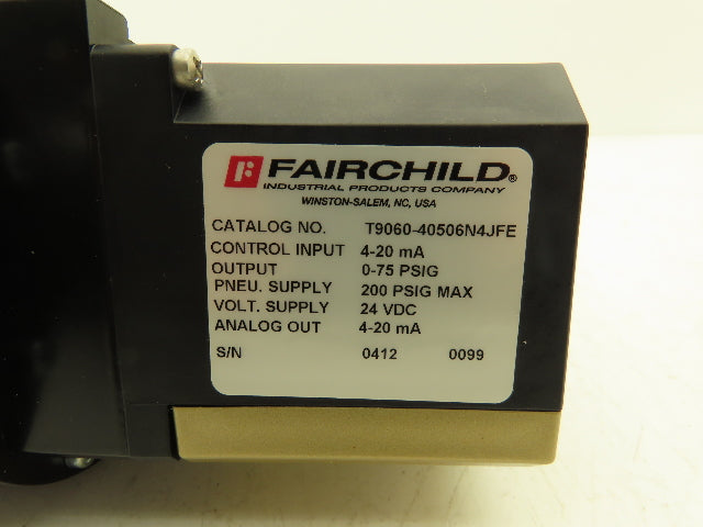 Fairchild T9060-40506N4JFE Digital Electronic Pressure Controller 24VDC T9000