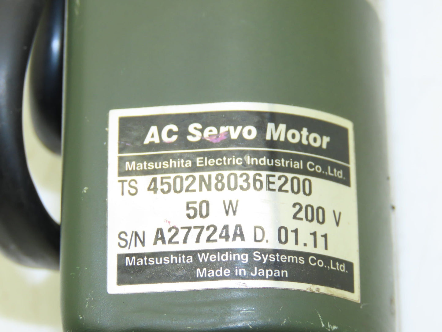 Matsushita TS 4502N8036E200 AC Servo Motor 50W 200V With Encoder 8mm Shaft