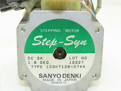 Sanyo Denki 103H7126-0744 Step-Syn DC Servo Stepper Motor 3A 1.8 DEG