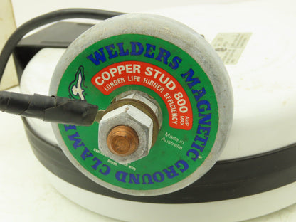 30' Welding Cable Reel Static Grounding Magnetic Stud Clamp 125V 800A