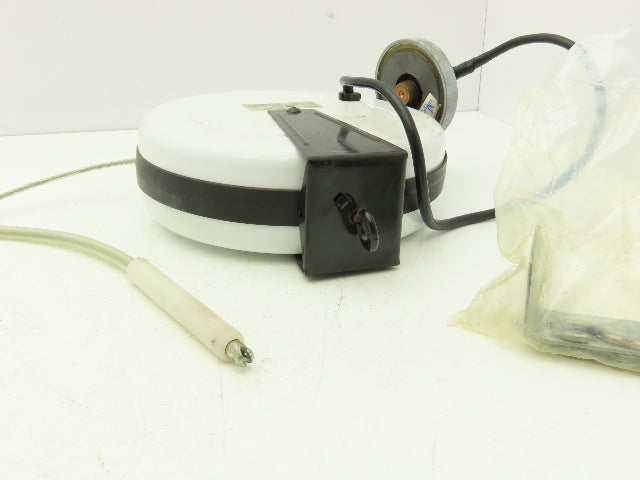 30' Welding Cable Reel Static Grounding Magnetic Stud Clamp 125V 800A