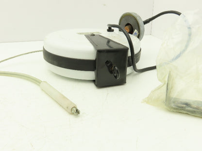 30' Welding Cable Reel Static Grounding Magnetic Stud Clamp 125V 800A