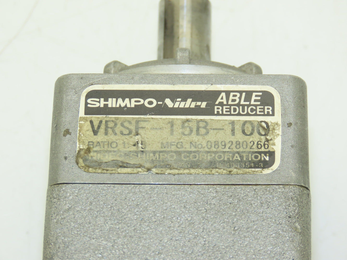 Shimpo Nidec M-Z1-IAA100-TA VRSF-15B-100 Inline Servo Gearmotor With Encoder