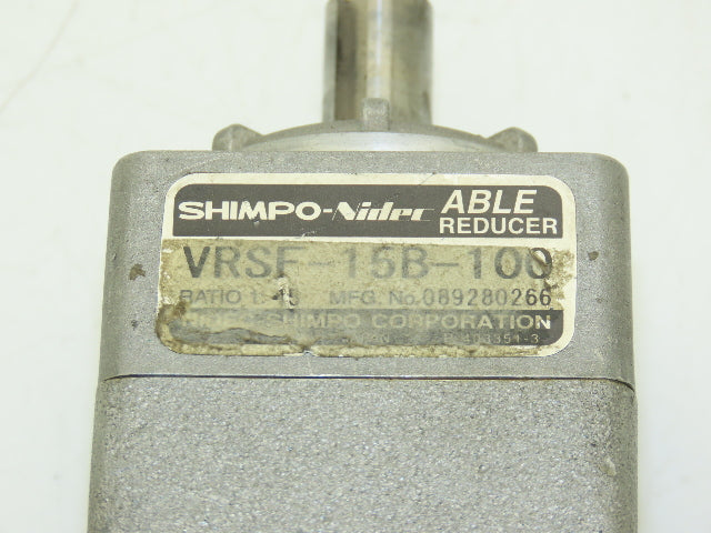 Shimpo Nidec M-Z1-IAA100-TA VRSF-15B-100 Inline Servo Gearmotor With Encoder