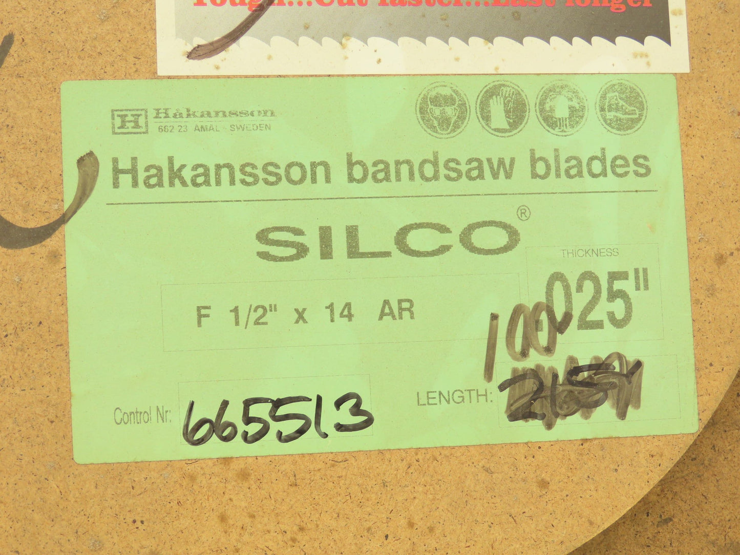 Hakansson Silco F1/2" x 14 AR Band Saw Blades 1/2" x .025" x 150' Ft 14 TPI