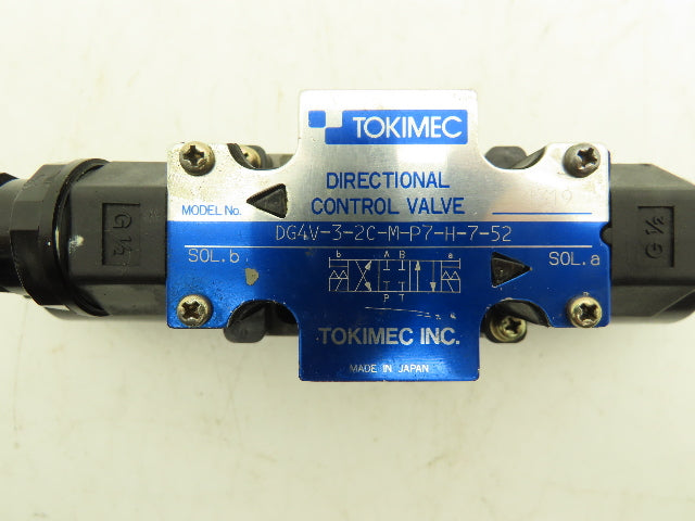 Tokimec DG4V32CMP7H752 Hydraulic Directional Control Solenoid Valve 4/3 24V
