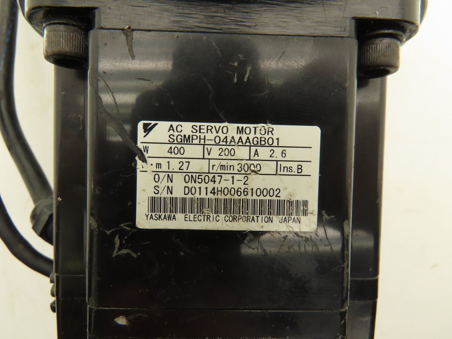 Yaskawa CP-25A-11-F002B-SP AC Servo Gearmotor 400W 3000rpm 200V 2.6A