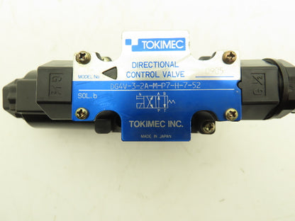 Tokimec DG4V-3-2A-M-P7-H-7-52 Directional Control Single Solenoid Valve 4/2 24V