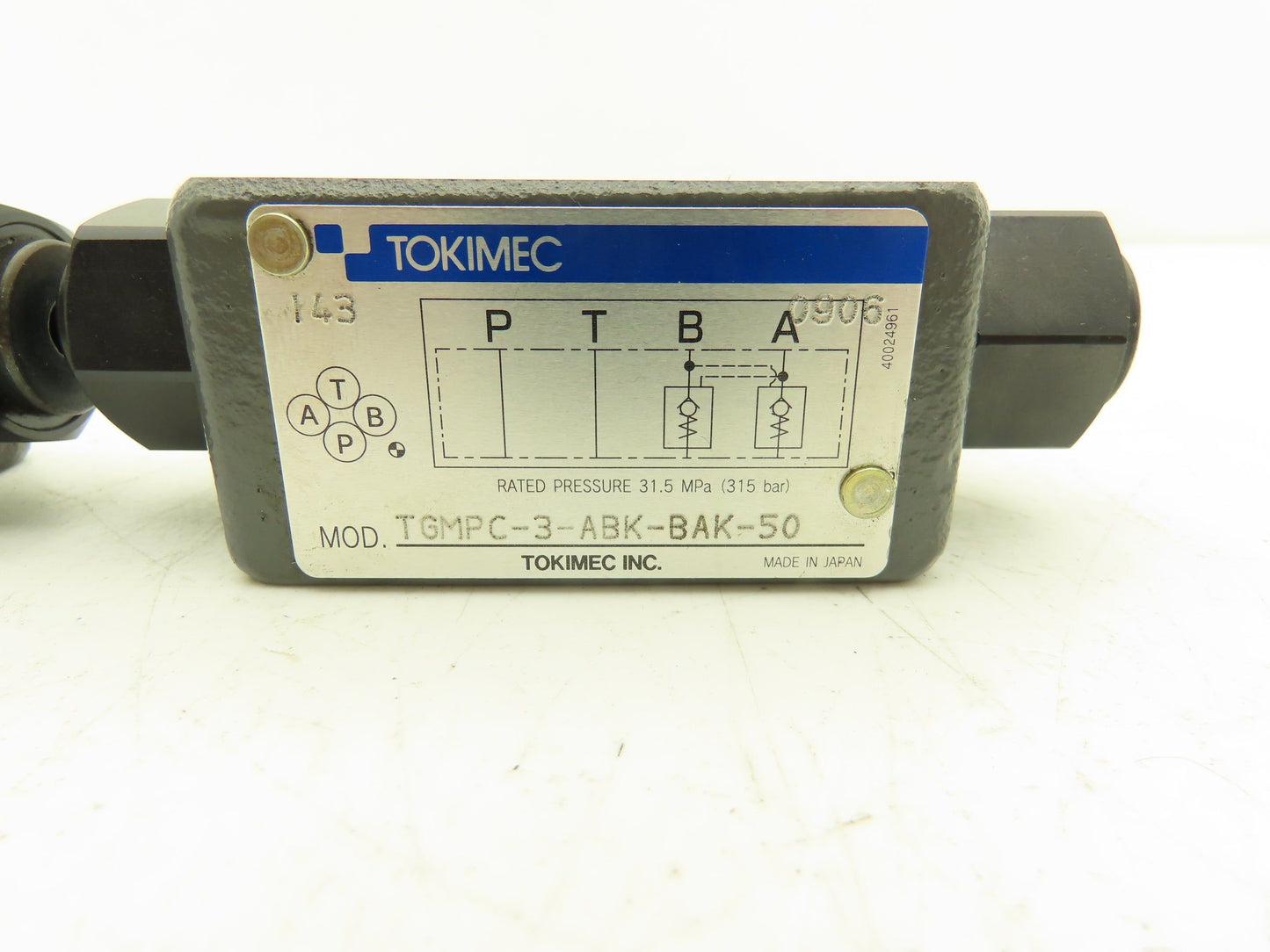 Tokimec TGMPC-3-ABK-BAK-50 Hydraulic Check Valve D03  Lot of 3