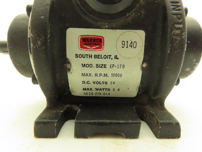 Warner Electric EP-170 Clutch Brake 24VDC 10000 RPM 3/8" Inline Shafts