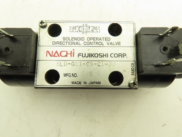 Nachi SLD-G01-C9-C1-30 Solenoid Operated Hydraulic Directional Valve 110V