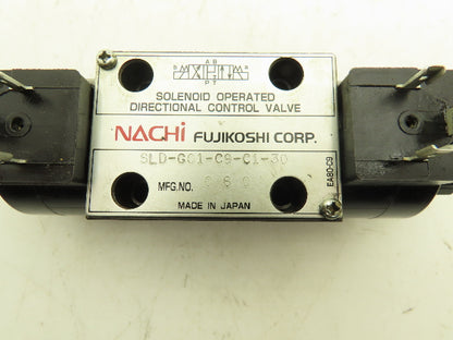 Nachi SLD-G01-C9-C1-30 Solenoid Operated Hydraulic Directional Valve 110V