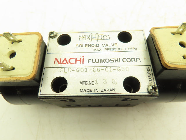 Nachi Hydraulic Directional Solenoid Valve 3 Pos 4 Way 120V Coil