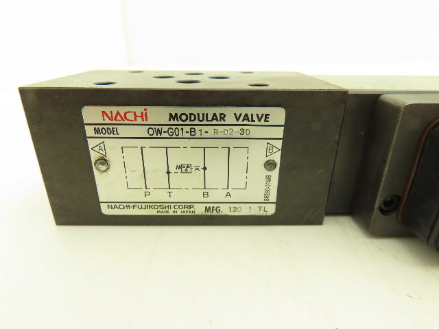 Nachi Hydraulic Pressure Switching Modular Valve 120V Coil