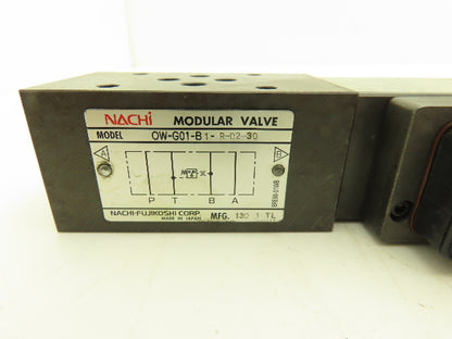 Nachi Hydraulic Pressure Switching Modular Valve 120V Coil