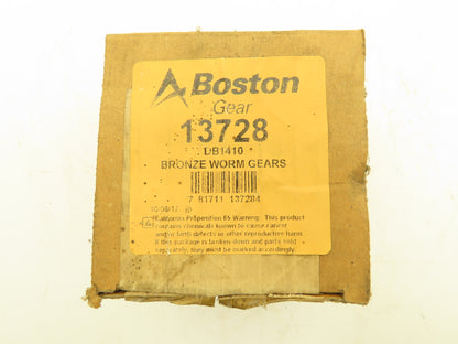 Boston Gear DB1410 Bronze Worm Gear 20T 1-1/8" Bore 14.5° RH