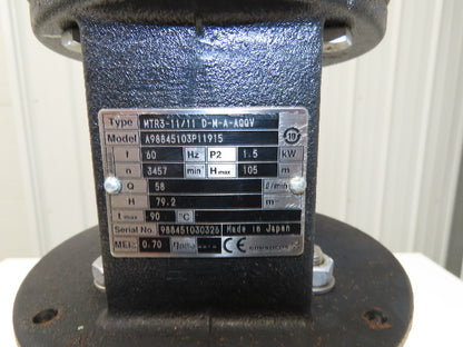 Grundfos MTR3-11/11 D-M-A-AQQV Immersion Coolant Pump 58L/min 230V 3PH 1.25"npt