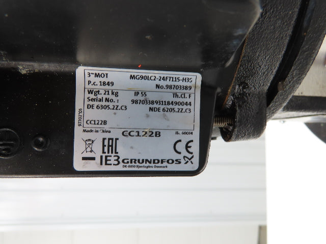 Grundfos MTR3-11/11 D-M-A-AQQV Immersion Coolant Pump 58L/min 230V 3PH 1.25"npt