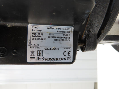 Grundfos MTR3-11/11 D-M-A-AQQV Immersion Coolant Pump 58L/min 230V 3PH 1.25"npt