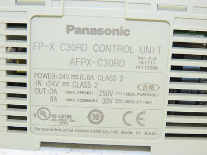 Panasonic FP-X C30RD PLC Programmable Control Unit Module 24VDC