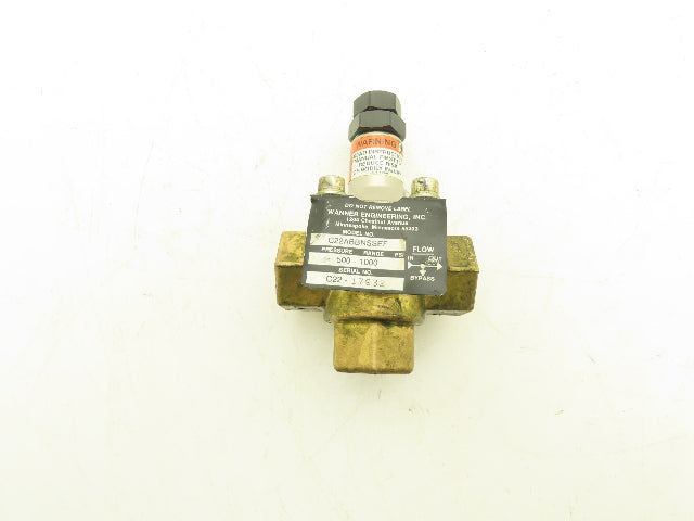 Wanner C22ABBNSSEF Hydra-Cell Pressure Regulating Valve 10gpm 1000psi 3/4"NPT