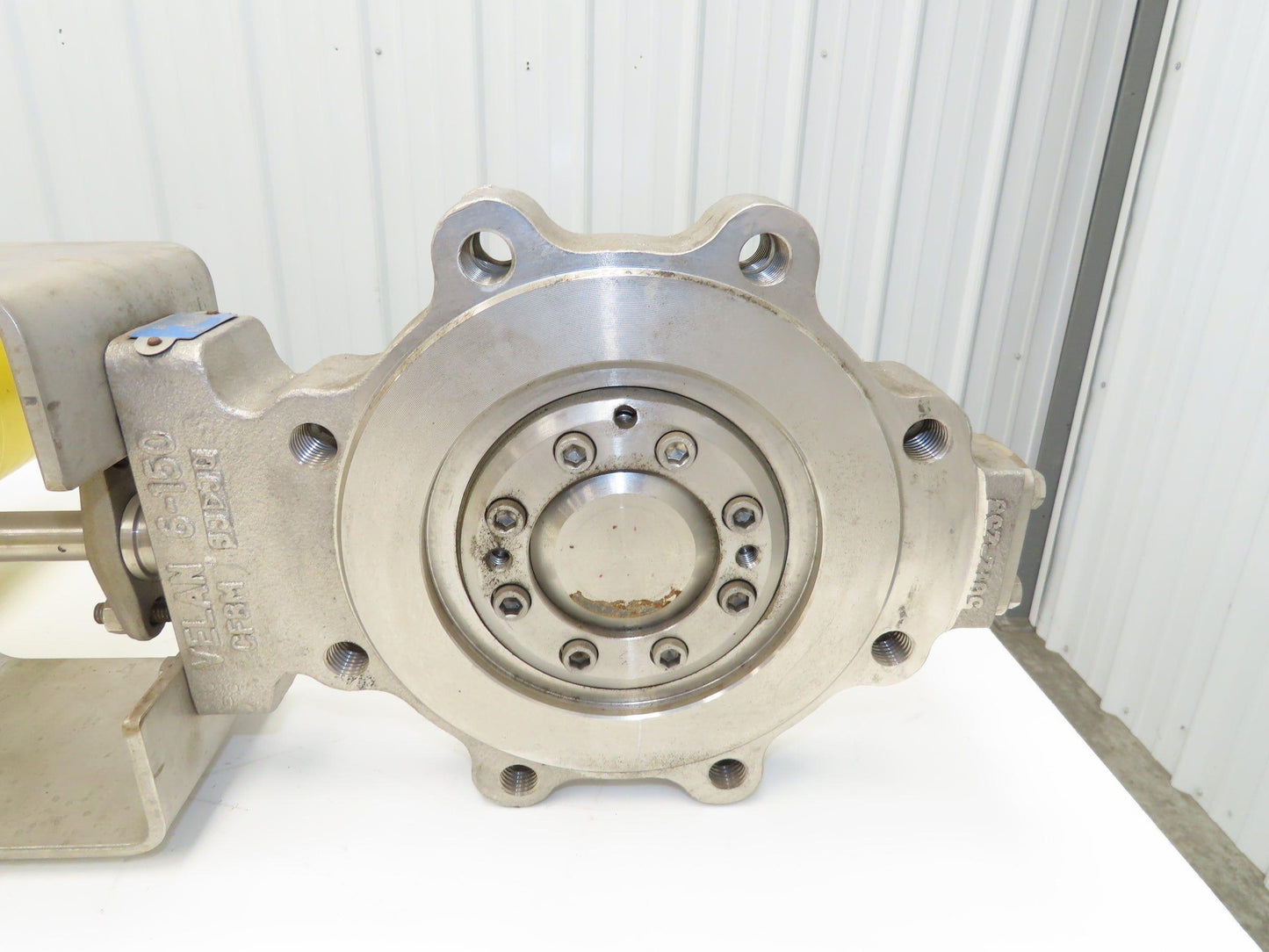 Velan 6" Stainless Butterfly Valve Air Operated Hytork 1125 Actuator Positioner