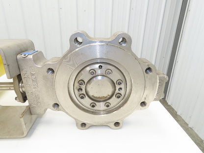 Velan 6" Stainless Butterfly Valve Air Operated Hytork 1125 Actuator Positioner