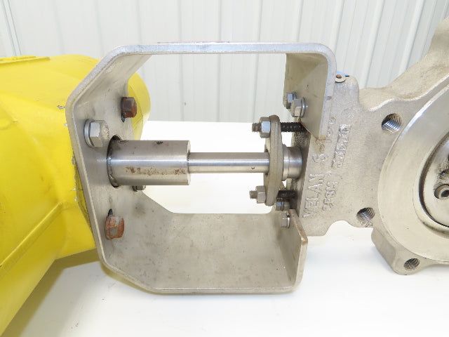 Velan 6" Stainless Butterfly Valve Air Operated Hytork 1125 Actuator Positioner