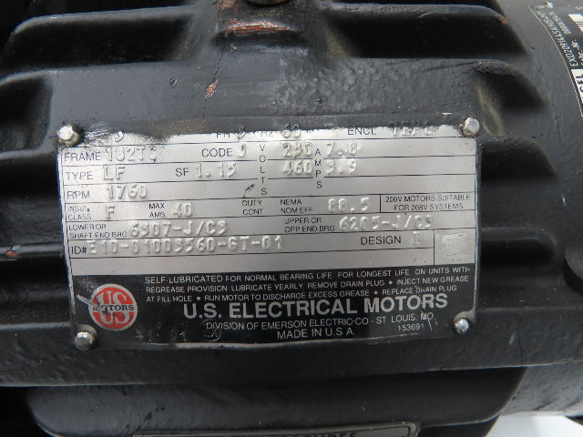US Motors AC Motor 3Hp1760rpm 230/460v 3ph 182TC TEFC Hazardous Location