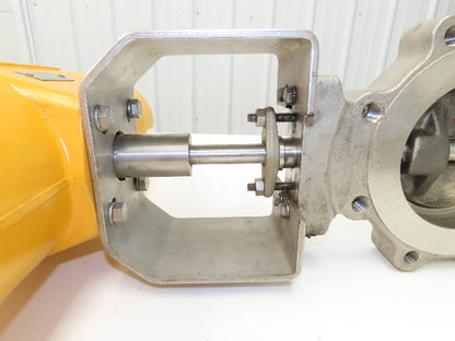 Velan 6" Stainless Butterfly Valve Air Operated Hytork 1125 Actuator Positioner