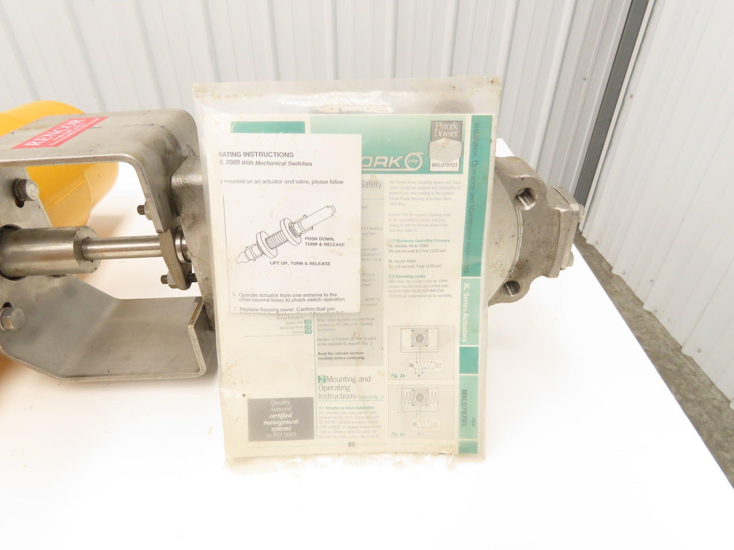 Velan 6" Stainless Butterfly Valve Air Operated Hytork 1125 Actuator Positioner