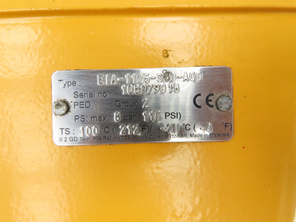 Velan 6" Stainless Butterfly Valve Air Operated Hytork 1125 Actuator Positioner