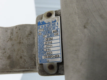 Velan 6" Stainless Butterfly Valve Air Operated Hytork 1125 Actuator Positioner