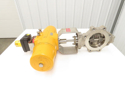Velan 6" Stainless Butterfly Valve Air Operated Hytork 1125 Actuator Positioner
