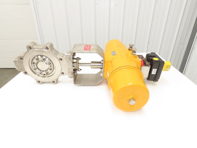 Velan 6" Stainless Butterfly Valve Air Operated Hytork 1125 Actuator Positioner