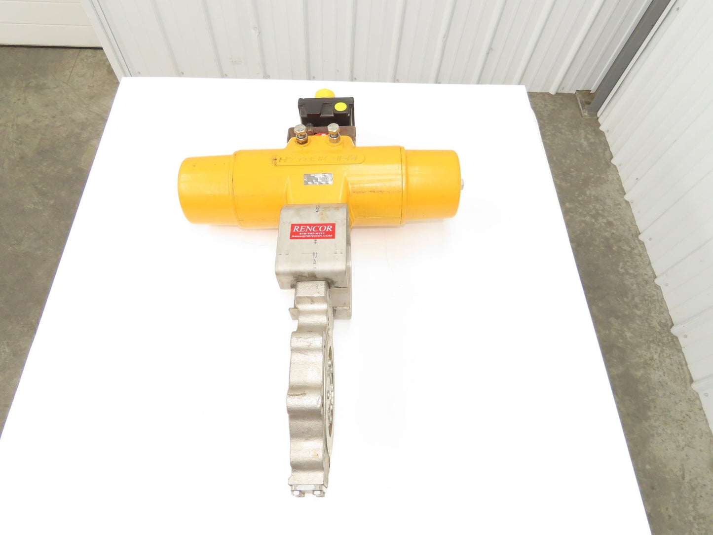 Velan 6" Stainless Butterfly Valve Air Operated Hytork 1125 Actuator Positioner