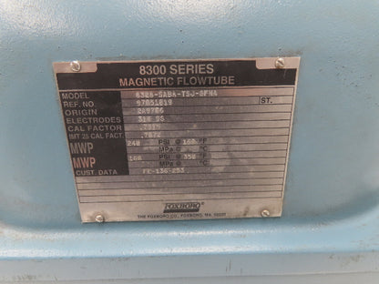 Foxboro 8308-SABA-TSJ-GFNA Magnetic Flow Meter 8" Flow Tube 240psi 8300 Series