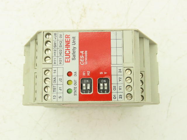 Euchner CES-A-AEA-02B Safety Relay Muting Module Unit 24VDC Din Rail Mount