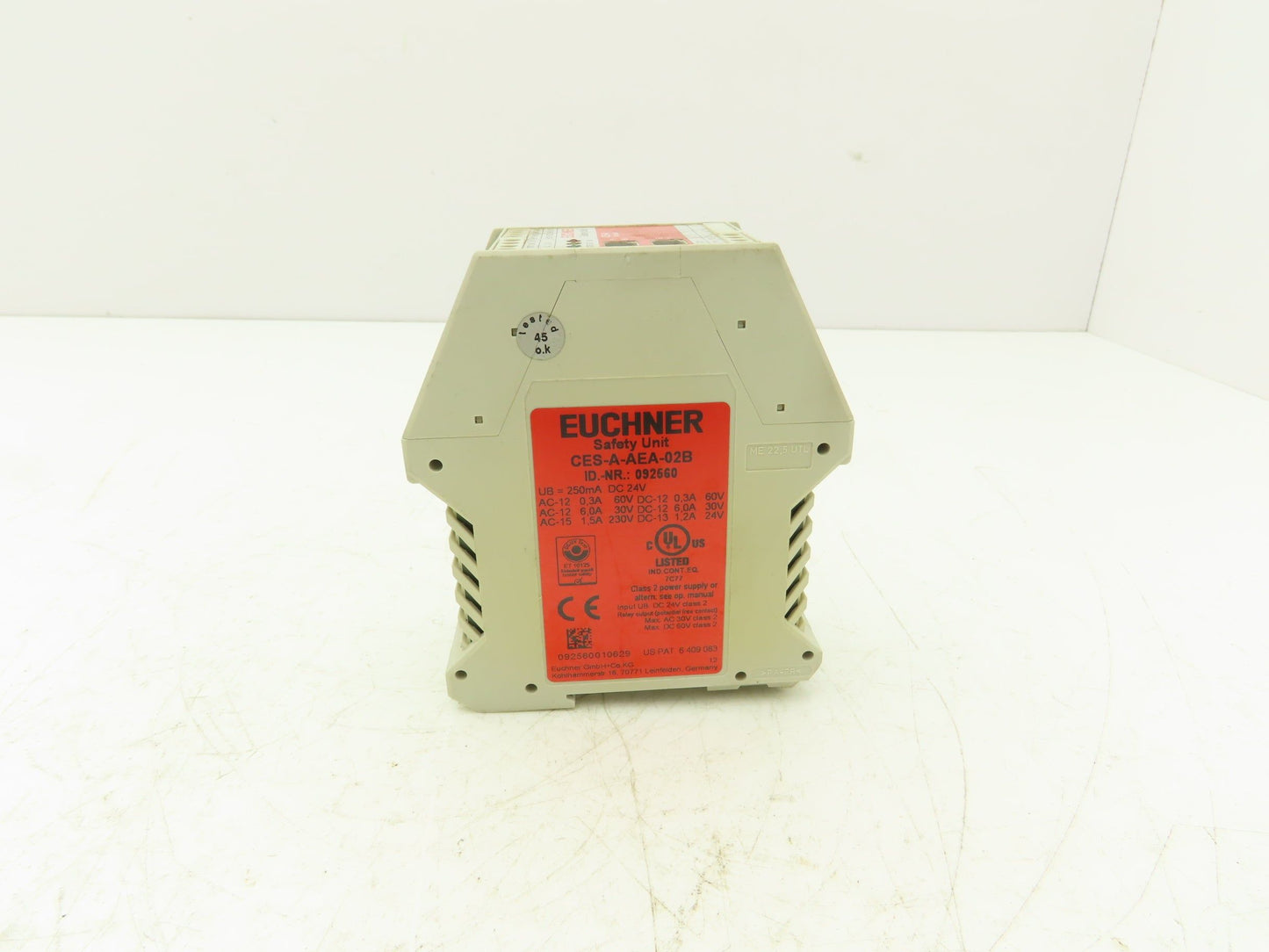 Euchner CES-A-AEA-02B Safety Relay Muting Module Unit 24VDC Din Rail Mount