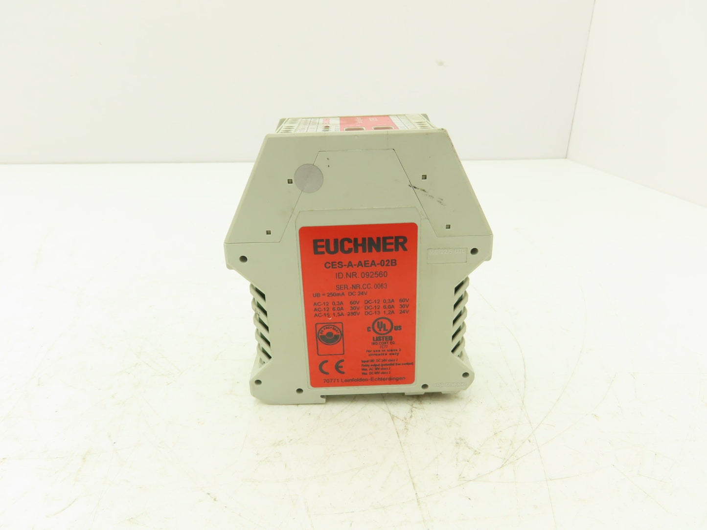 Euchner CES-A-AEA-02B Safety Relay Muting Module Unit 24VDC Din Rail Mount