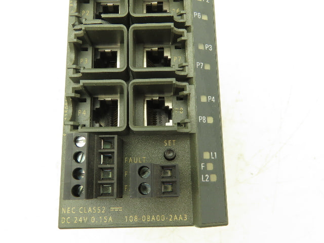 Siemens SVP A1509182 1P 6GK5108-0BA00-2AA3 Scalance X108 Ethernet Switch 8-Port