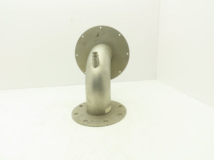 4"x 90° Stainless Flanged Pipe Elbow Vacuum Blower Intake