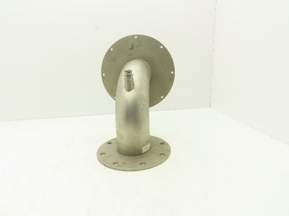 4"x 90° Stainless Flanged Pipe Elbow Vacuum Blower Intake