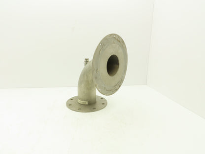 4"x 90° Stainless Flanged Pipe Elbow Vacuum Blower Intake